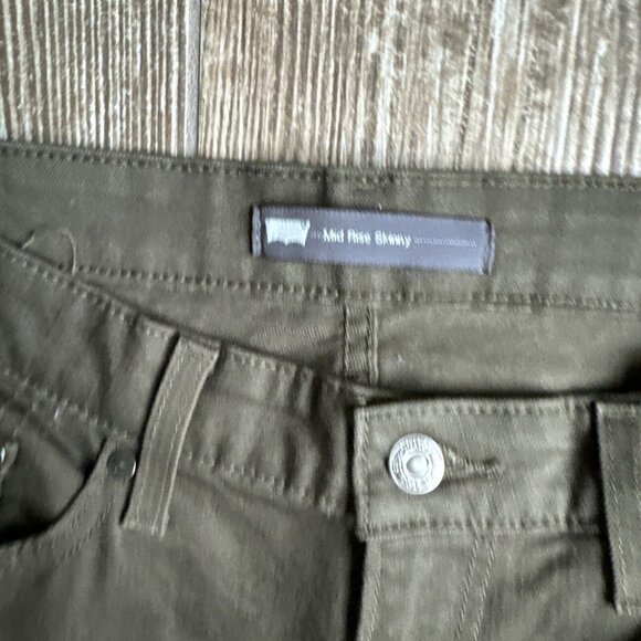 Levis Signature Jeans Straight Leg Womens 10M Army Green Cowboy Western Ranch - Picture 5 of 10